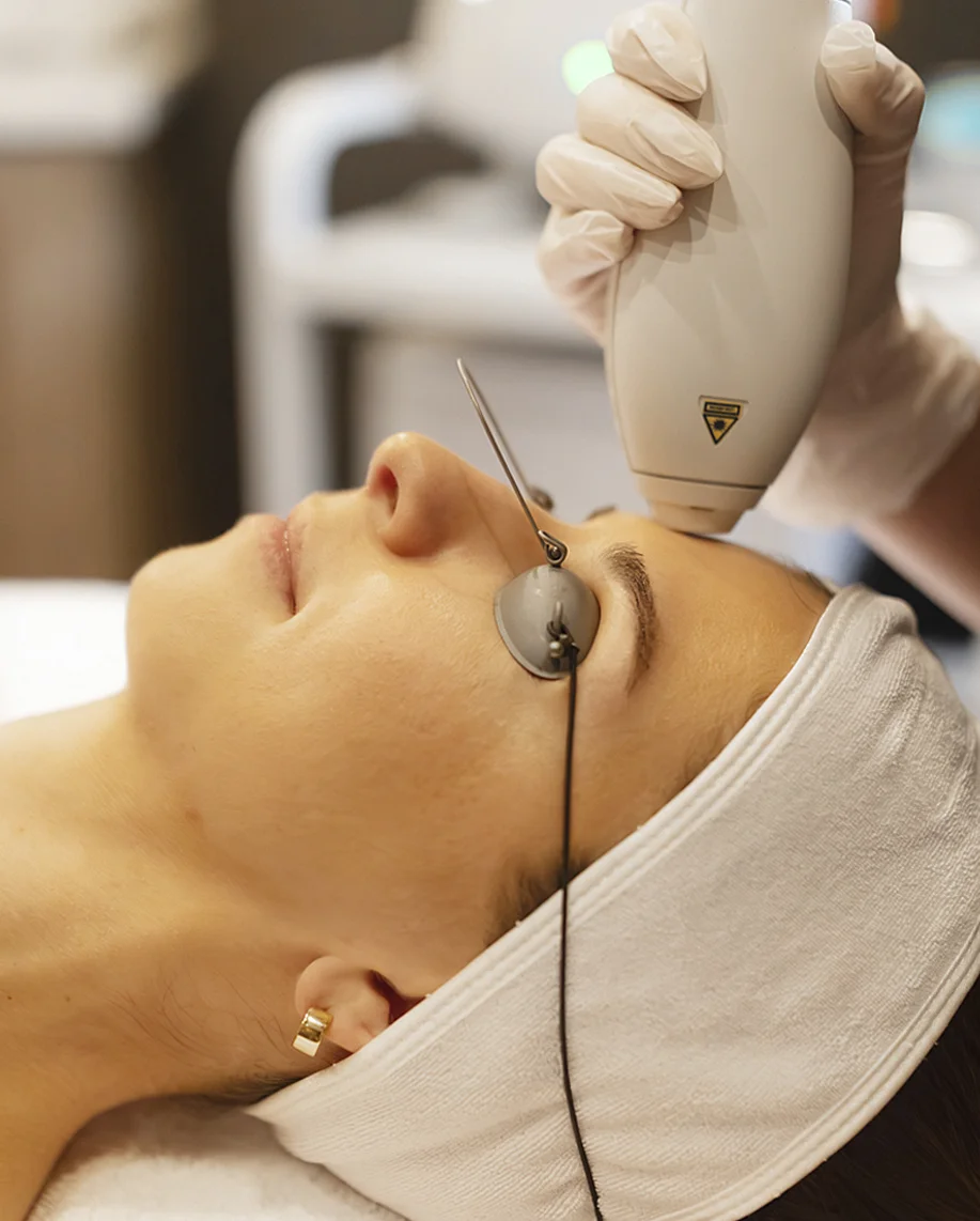 Clear and Brilliant SC Facial October 2026 Clear & Brilliant laser treatment being performed on a client